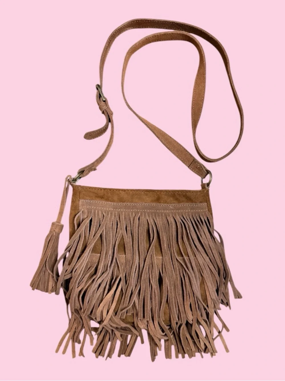 Mossimo brown fringe bag